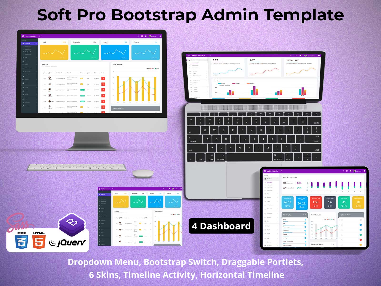 Soft Pro Bootstrap Admin Template