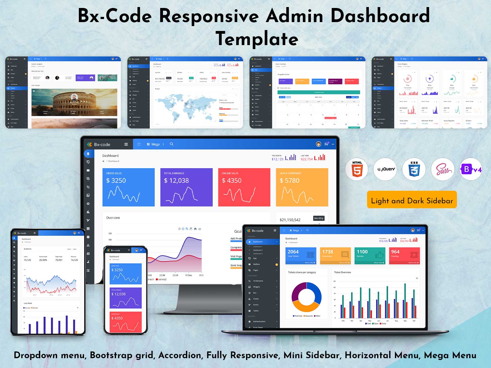 Bx-Code Responsive Admin Dashboard Template Bootstrap UI Kit