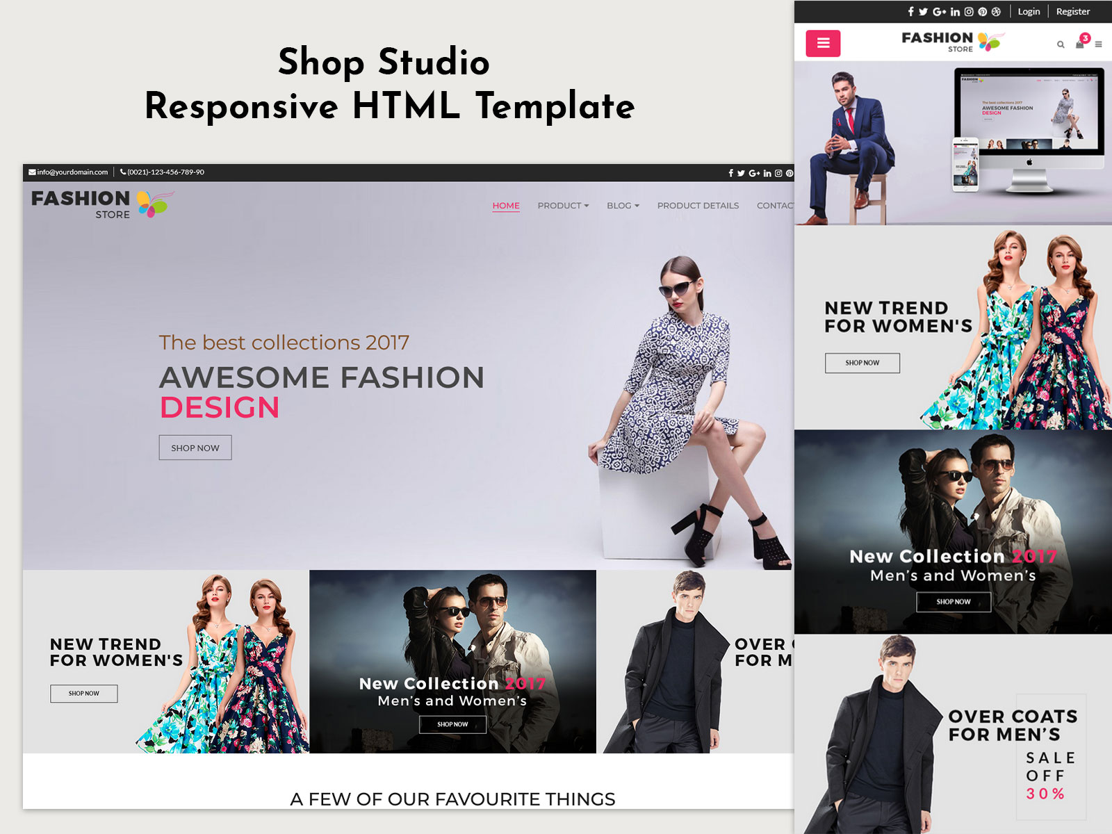 Shop Studio – Shopping HTML Template With Responsive Code