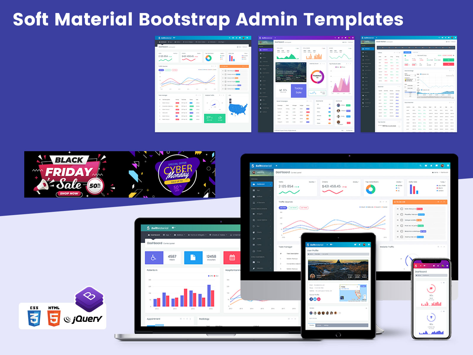 Soft Material Bootstrap Admin Templates