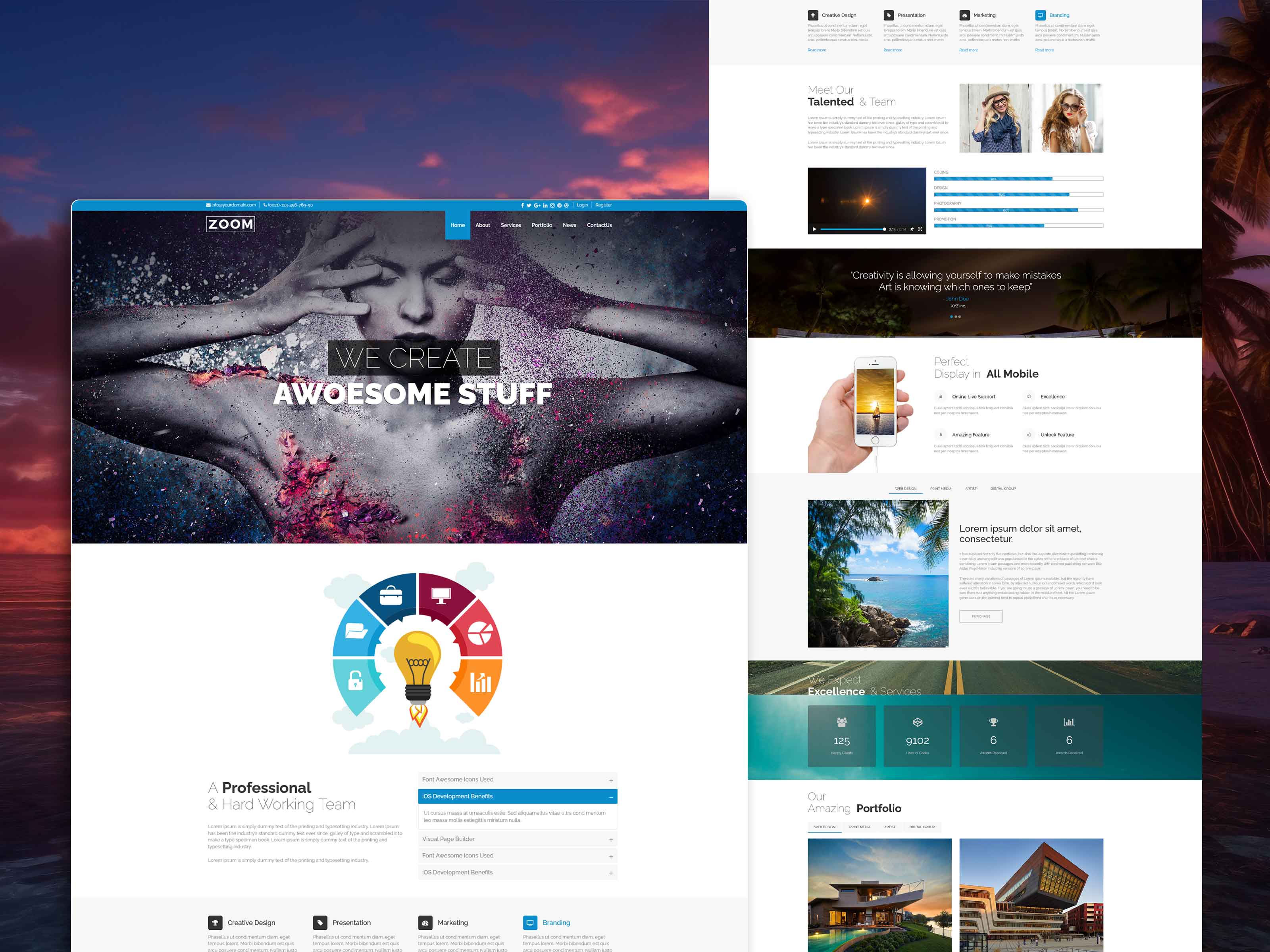 Check Zoom HTML Template To Create Your Personal Website