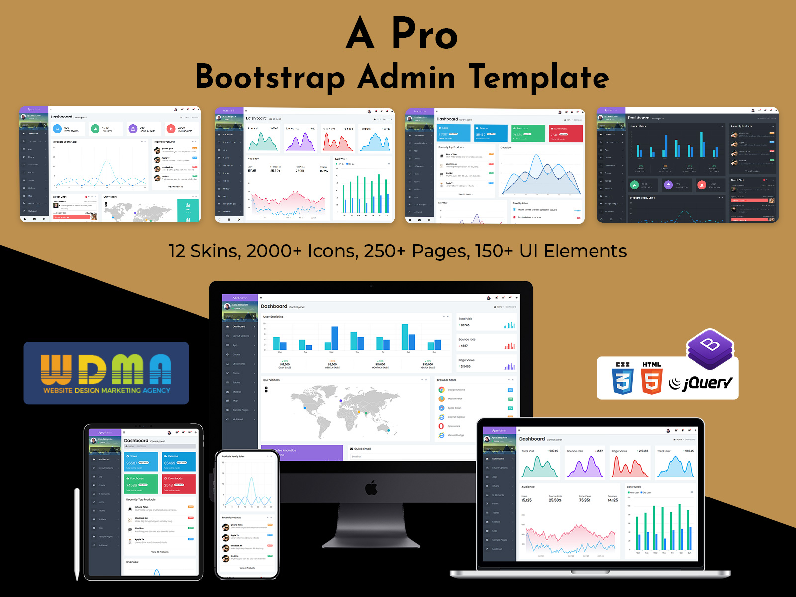 A Pro – Responsive Bootstrap 4 Admin With Bootstrap UI Kit