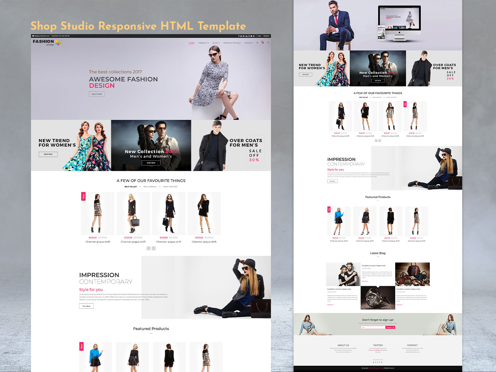 Shop Studio – A Responsive HTML Template For Your Dream Website