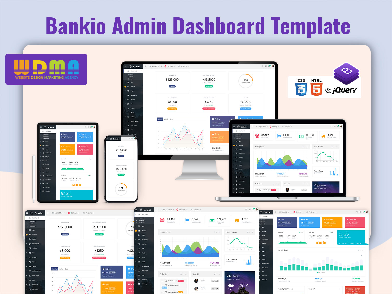 Modern Bootstrap Admin Template – Bankio Admin