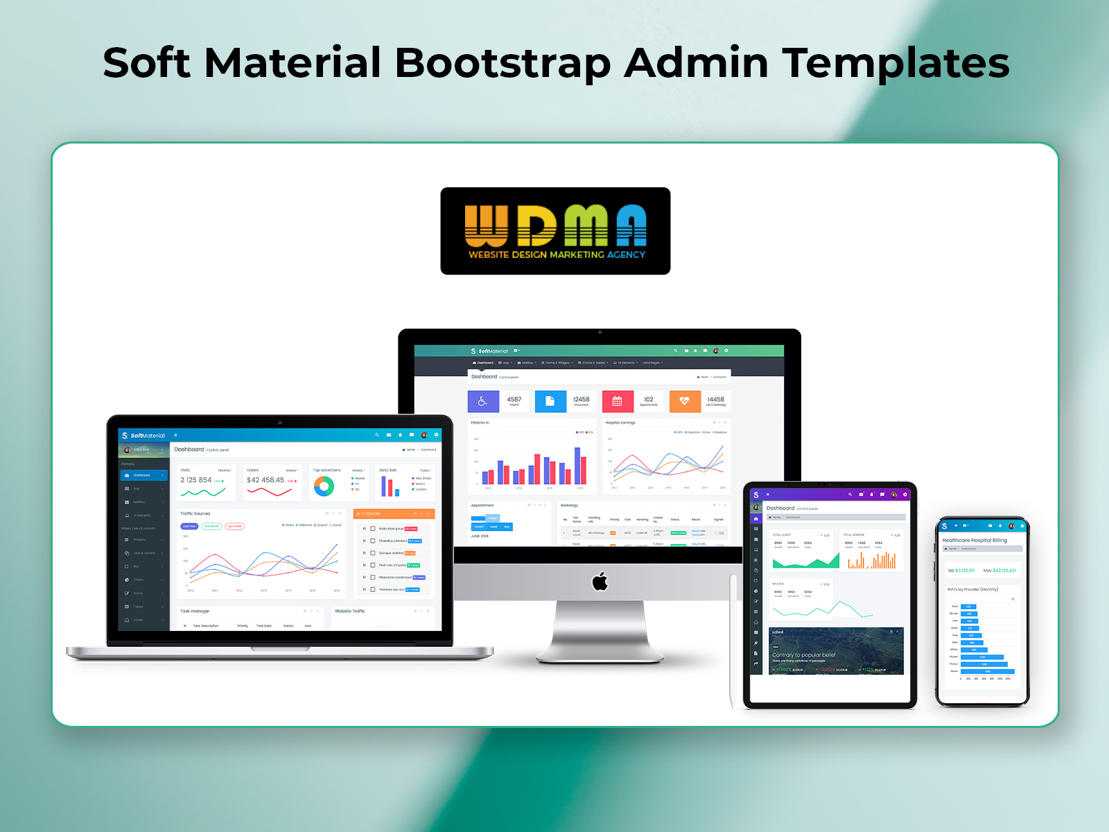 Website Management With Bootstrap Admin Dashboard: Soft Material