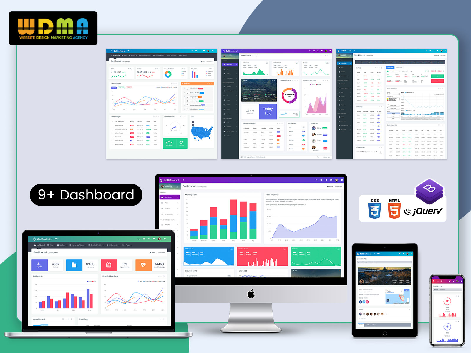 Streamline Your Workflow With Admin Dashboard UI Kit: Soft Material