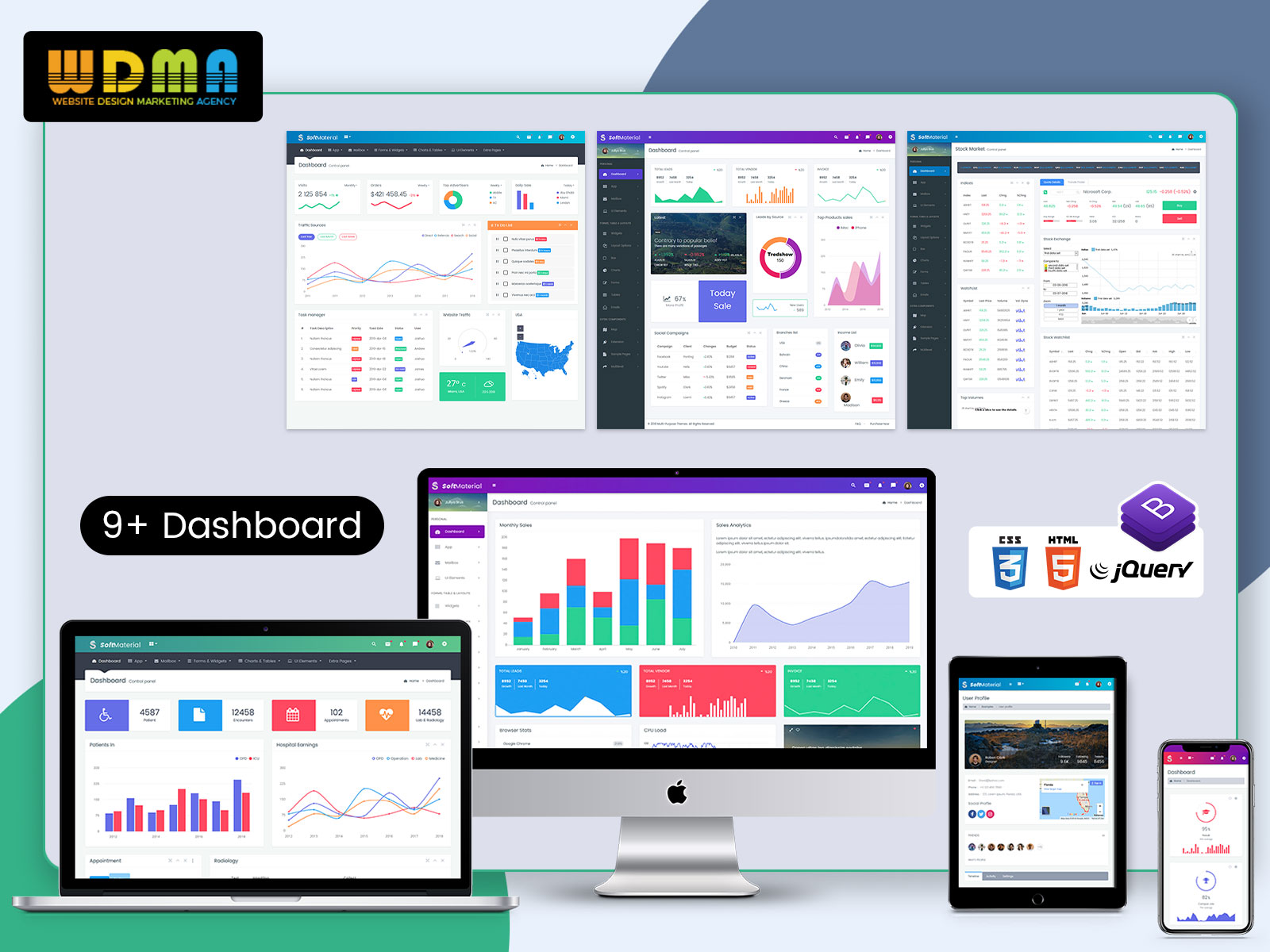 Soft Material Bootstrap Admin Templates