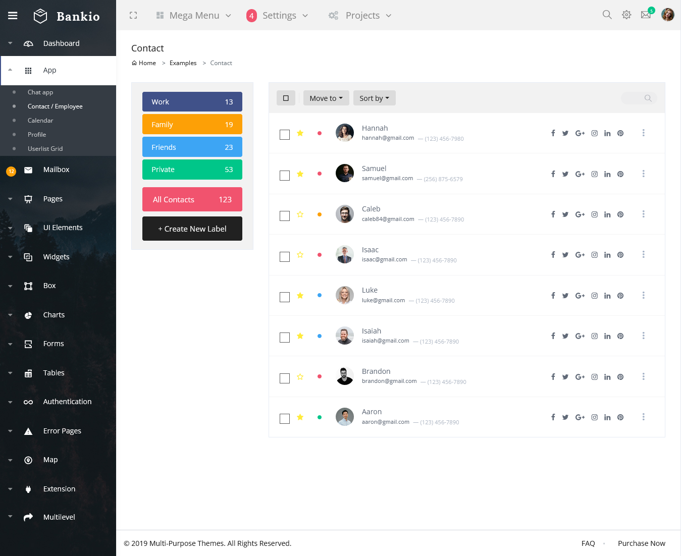 Bootstrap Admin Template