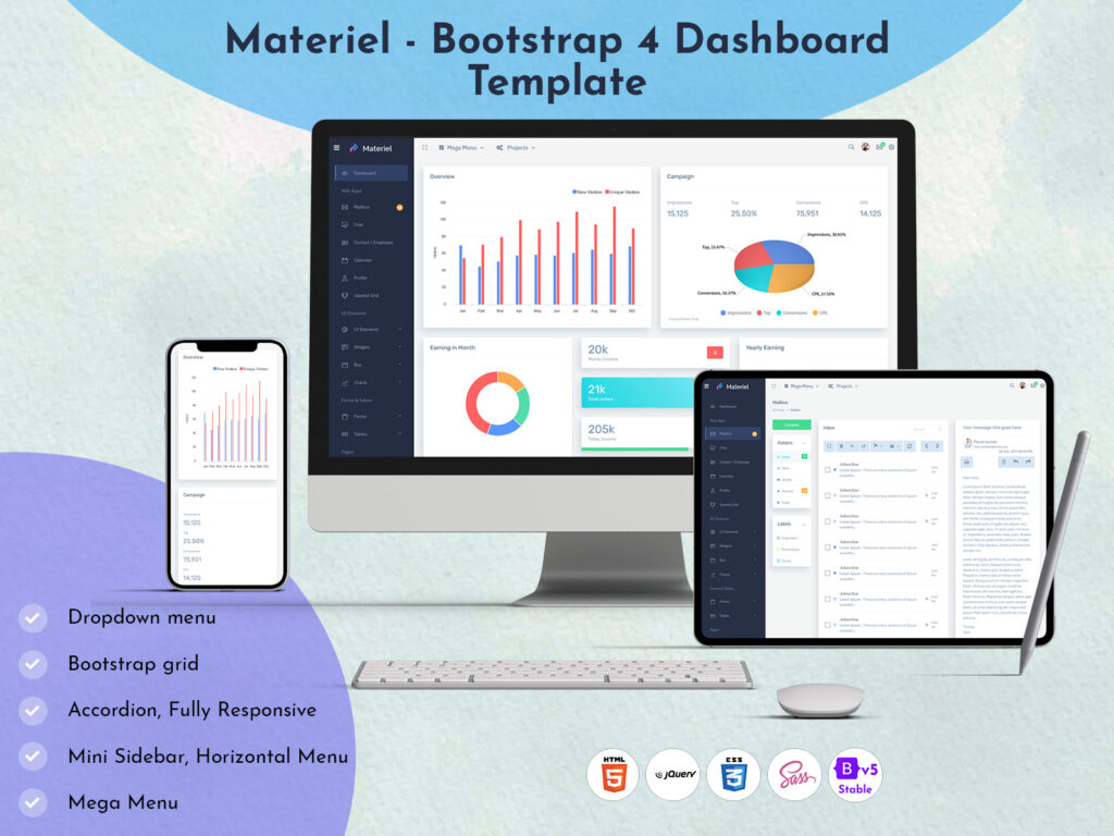 Boost Your WebApp with a Bootstrap Admin Template - Materiel