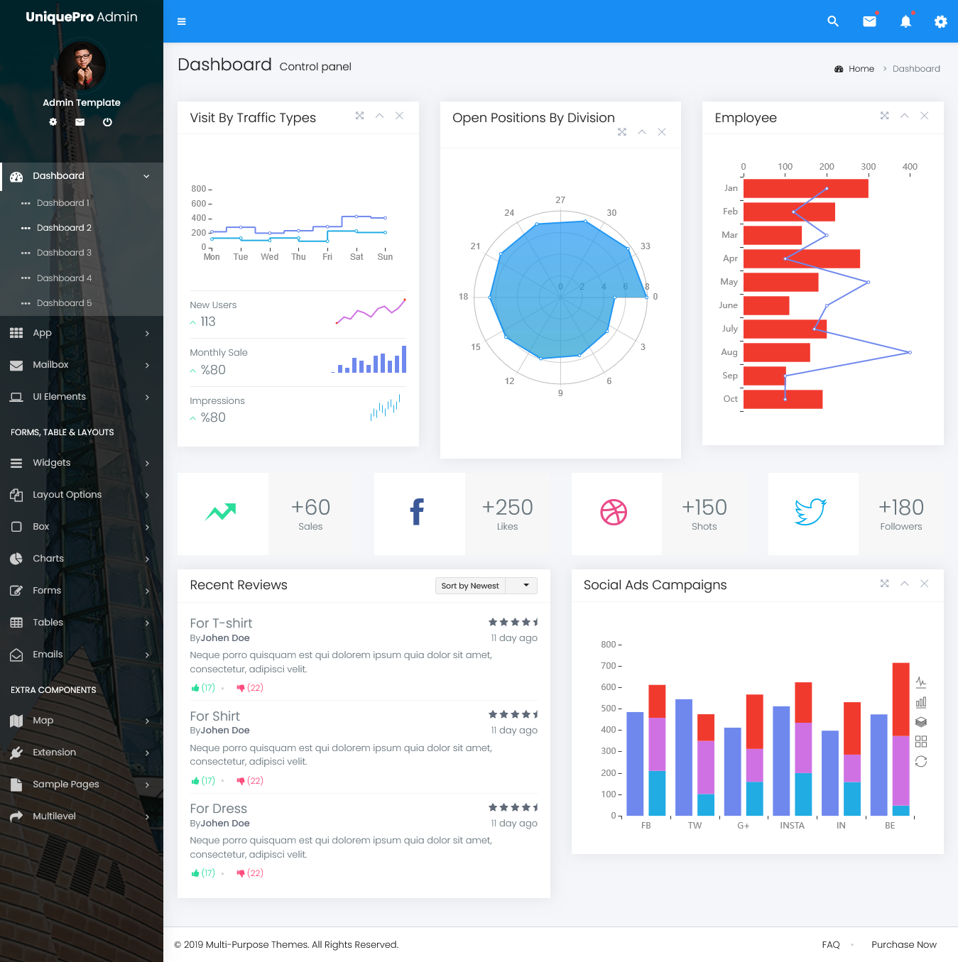 Bootstrap Admin Template